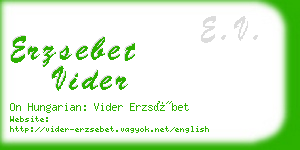erzsebet vider business card